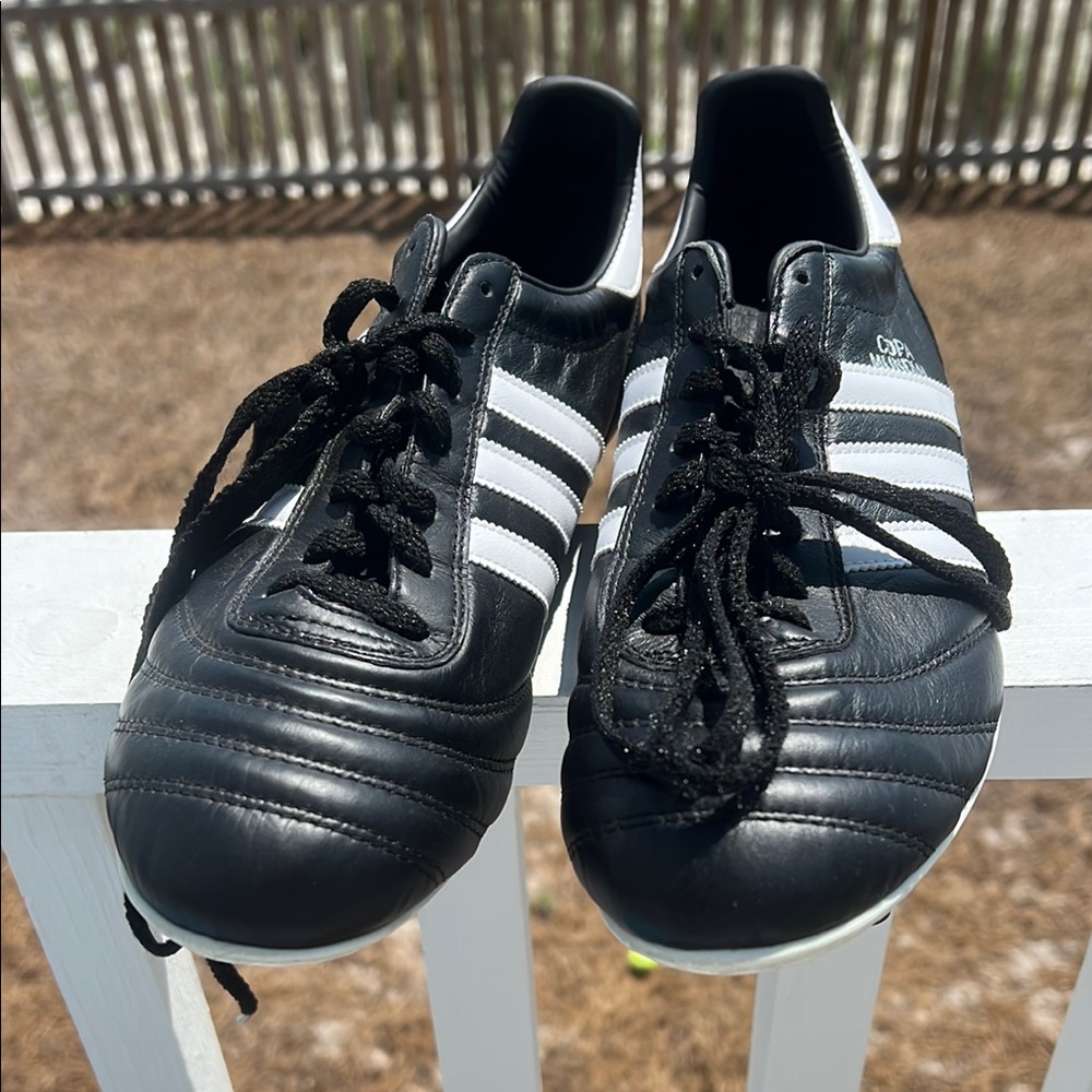 Adidas Black and White Soccer Shoes